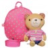 Рюкзак текстильный с мишуткой розовый